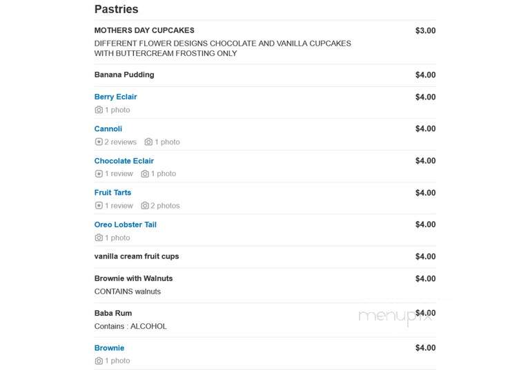 Flores Sweets Bakery - Brooklyn, NY menu_pic
