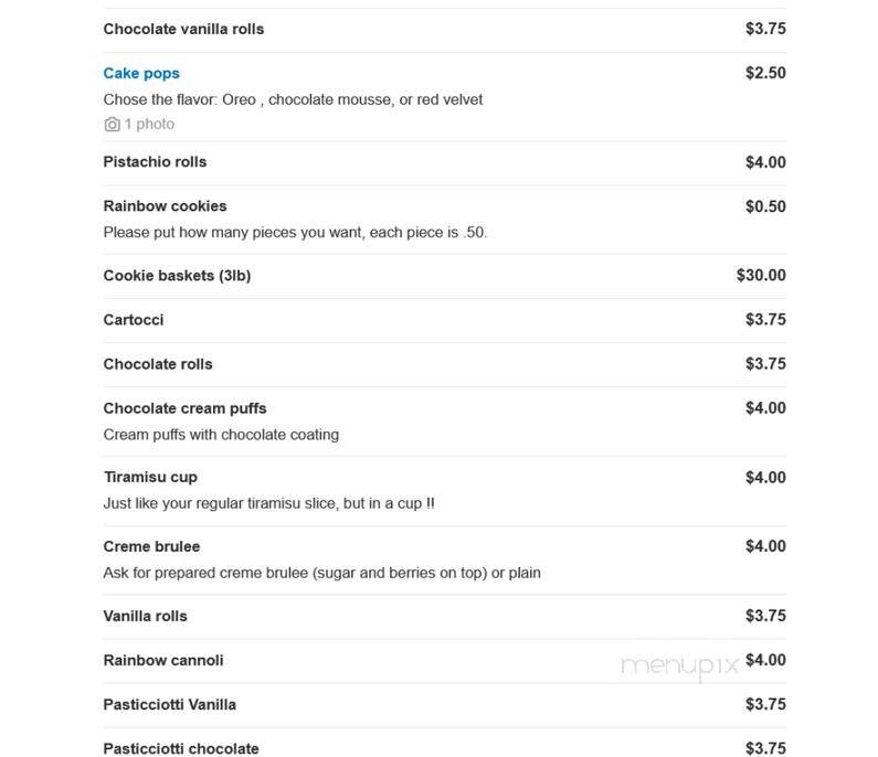 Flores Sweets Bakery - Brooklyn, NY menu_pic