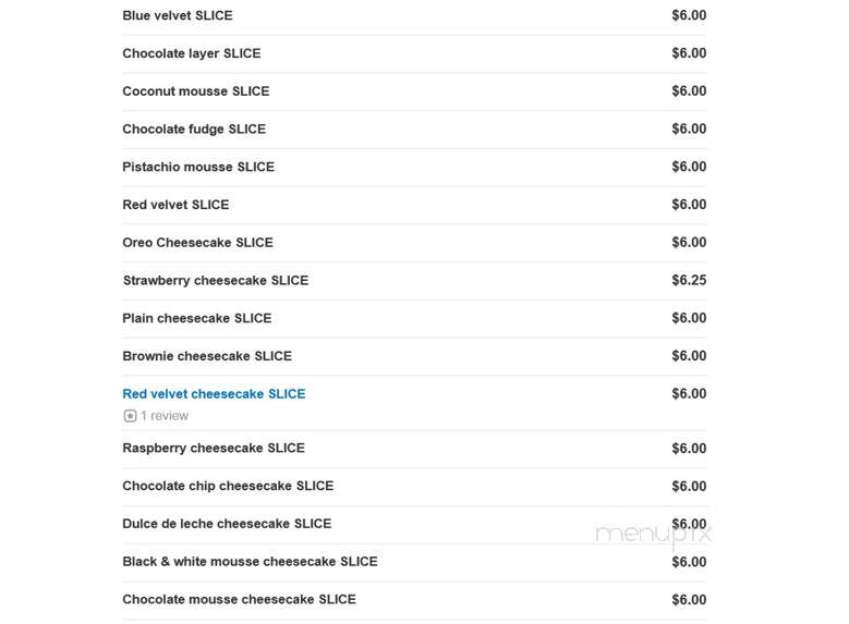Flores Sweets Bakery - Brooklyn, NY menu_pic