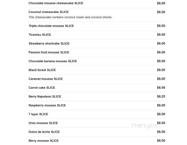 Flores Sweets Bakery - Brooklyn, NY menu_pic