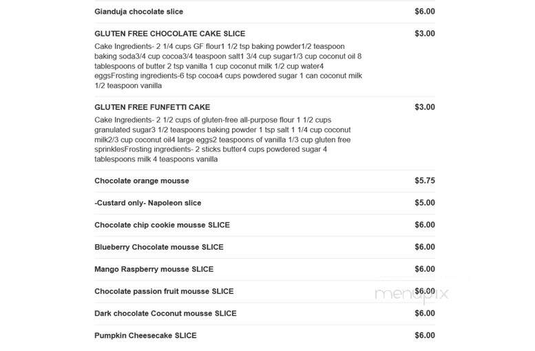Flores Sweets Bakery - Brooklyn, NY menu_pic
