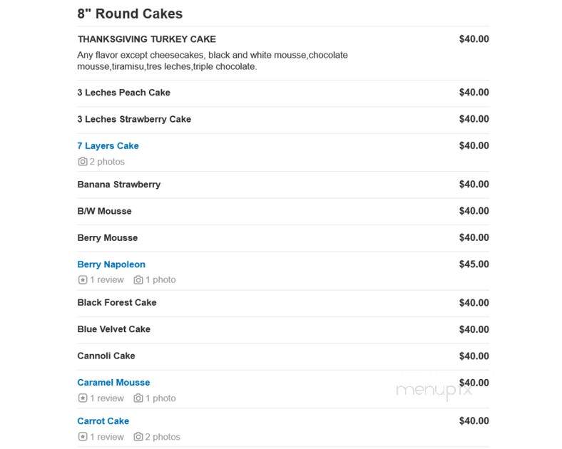 Flores Sweets Bakery - Brooklyn, NY menu_pic