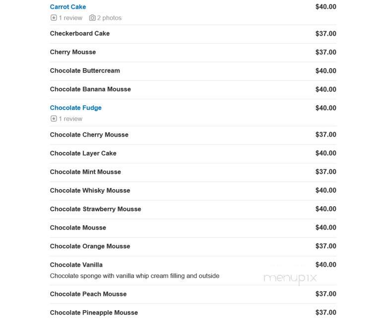Flores Sweets Bakery - Brooklyn, NY menu_pic