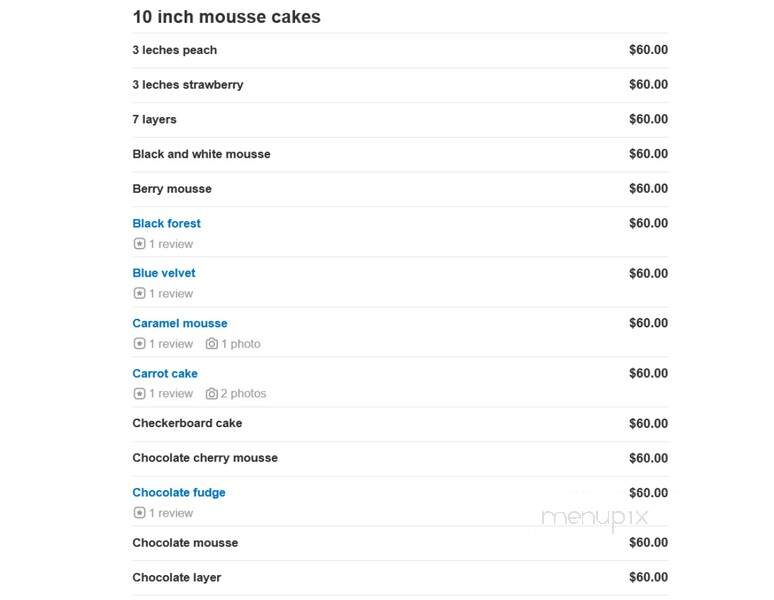 Flores Sweets Bakery - Brooklyn, NY menu_pic