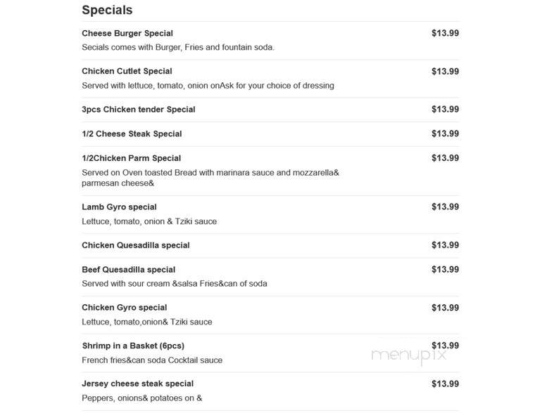 Katz Luncheonette - Highlands, NJ menu_pic