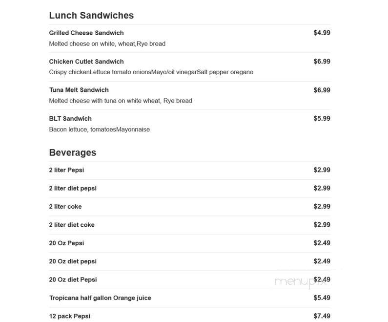 Katz Luncheonette - Highlands, NJ menu_pic