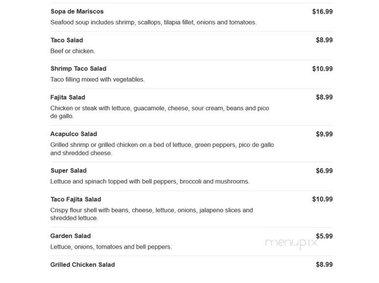 El Rodeo - Mentor, OH menu_pic