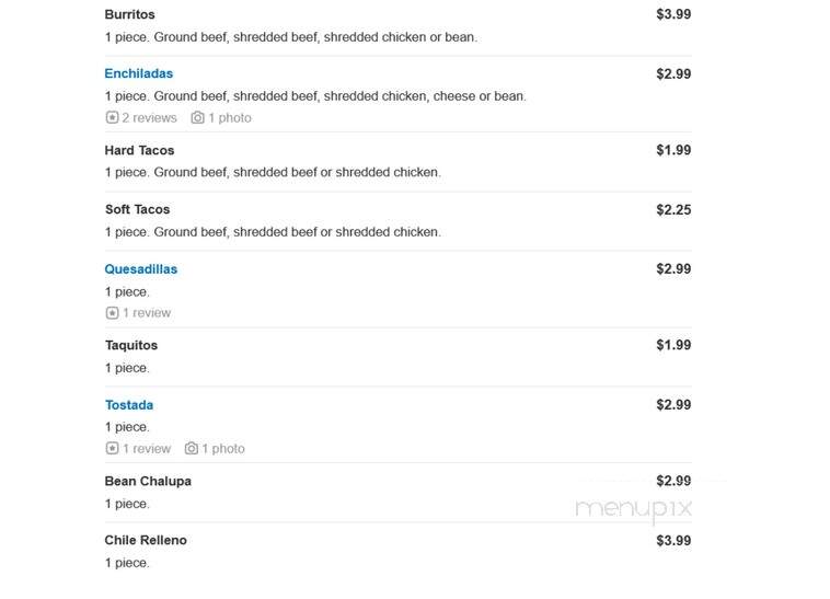 El Rodeo - Mentor, OH menu_pic