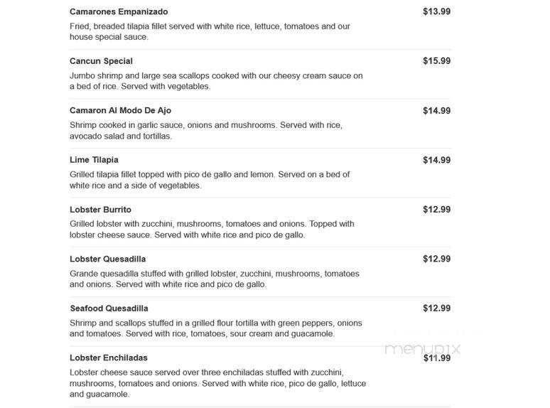 El Rodeo - Mentor, OH menu_pic