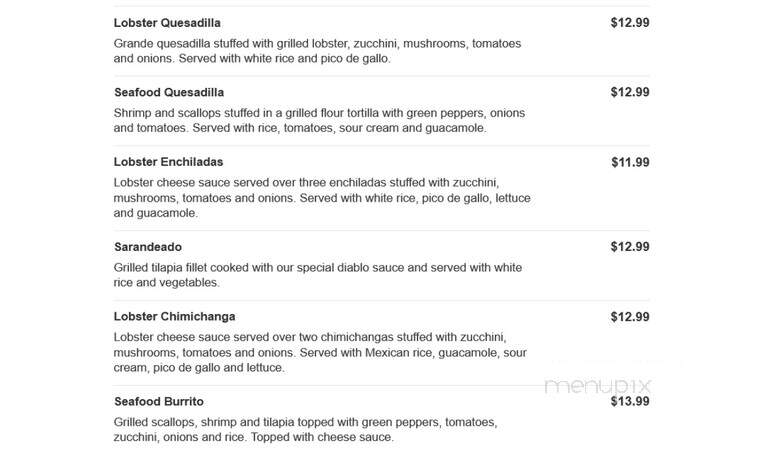 El Rodeo - Mentor, OH menu_pic