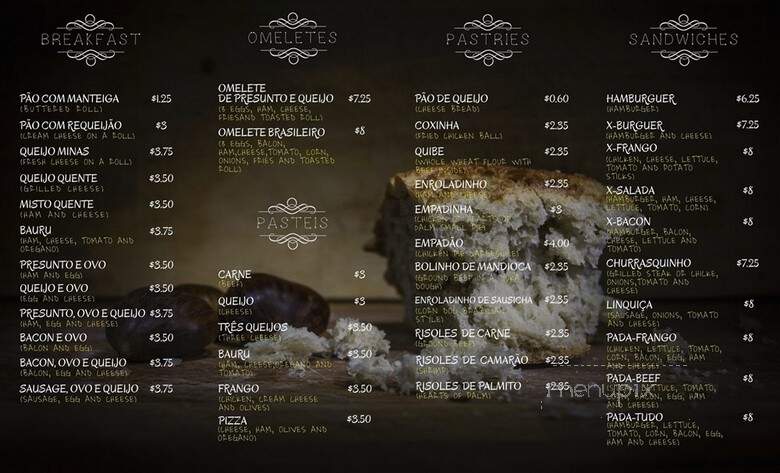 Padaminas NY Bakery II - Danbury, CT menu_pic