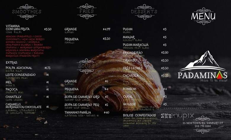 Padaminas NY Bakery II - Danbury, CT menu_pic