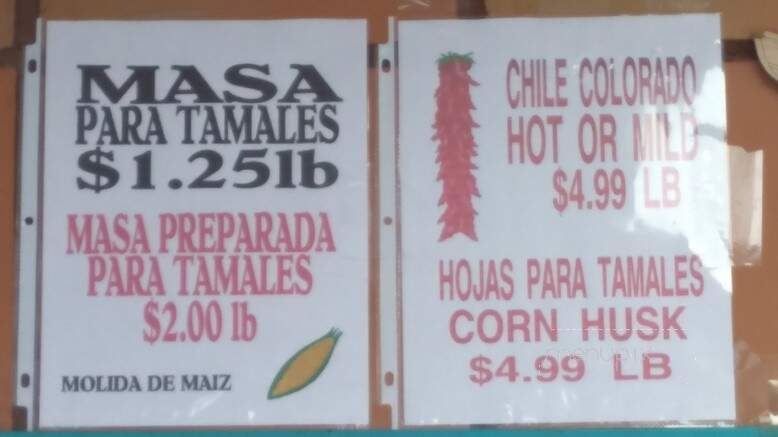 Agm Tamale & Tortilla Factory - Odessa, TX menu_pic