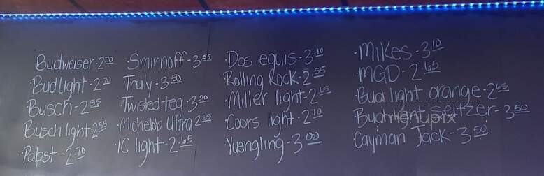 Corner Pocket Country Bar - Franklin, PA menu_pic