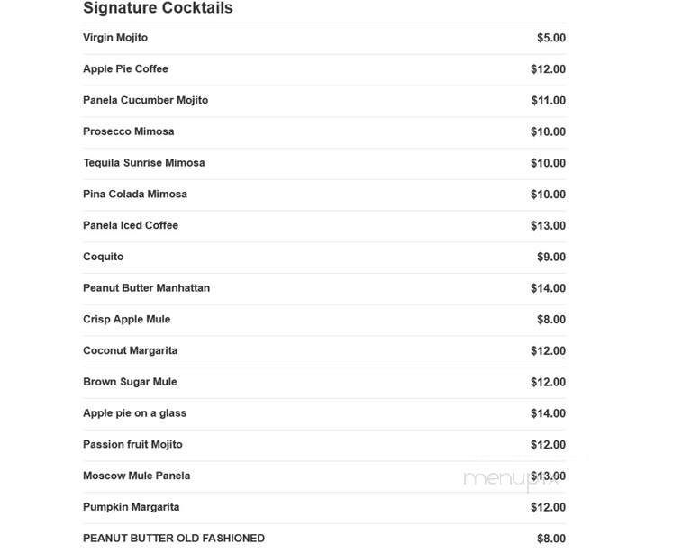 Panela - Lowell, MA menu_pic