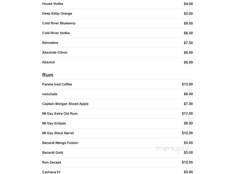Panela - Lowell, MA menu_pic