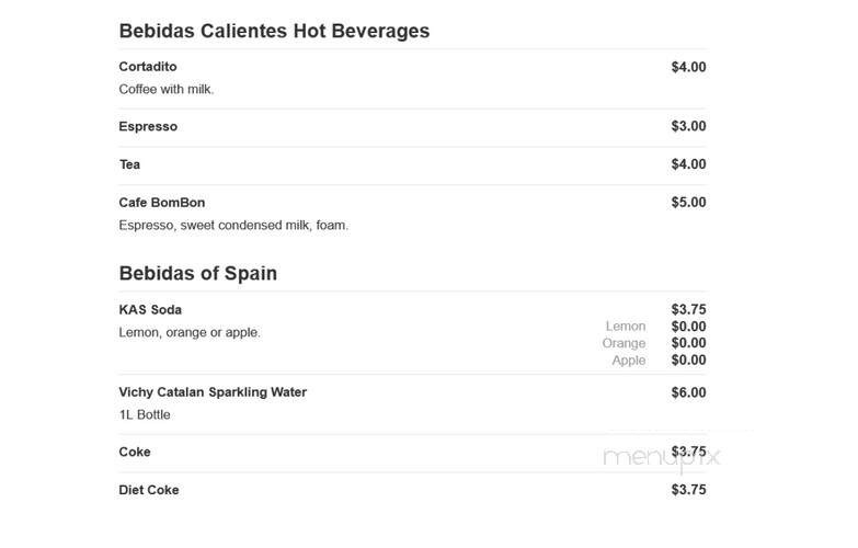 Mi Espana - Robbinsville, NJ menu_pic