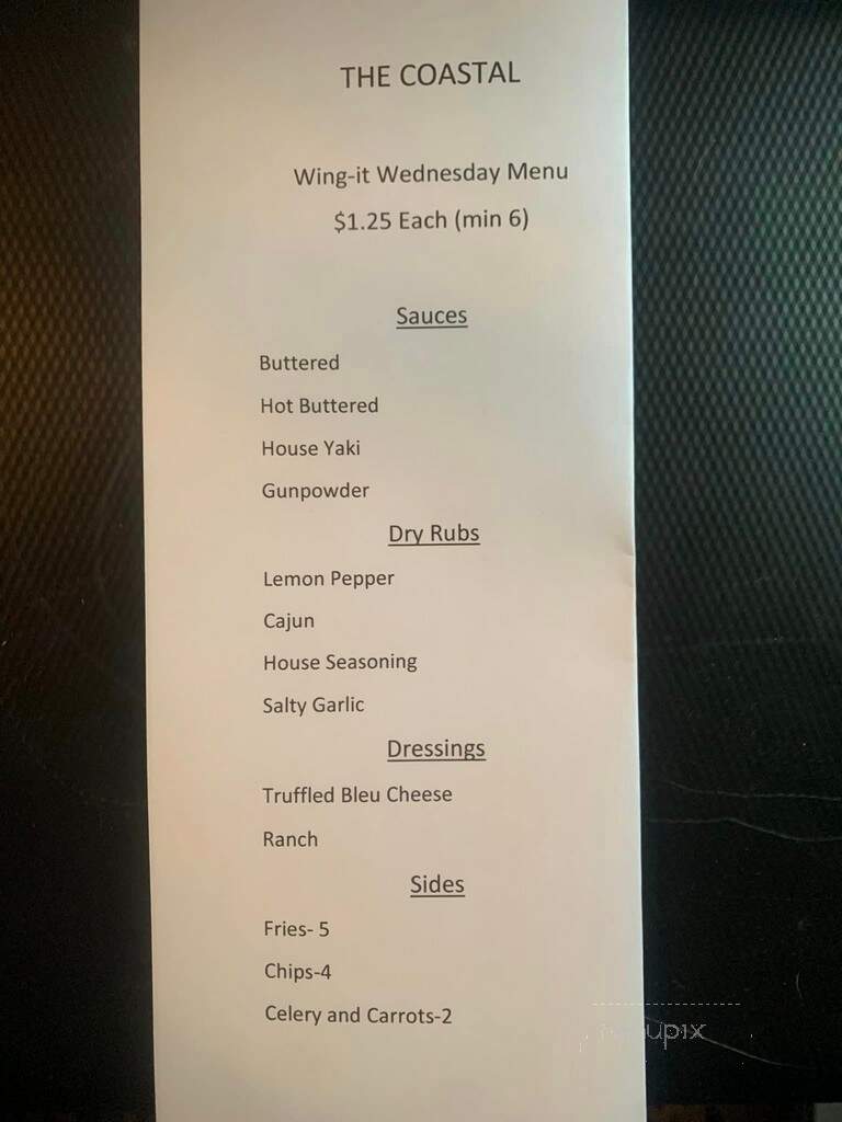 The Coastal - Newnan, GA menu_pic