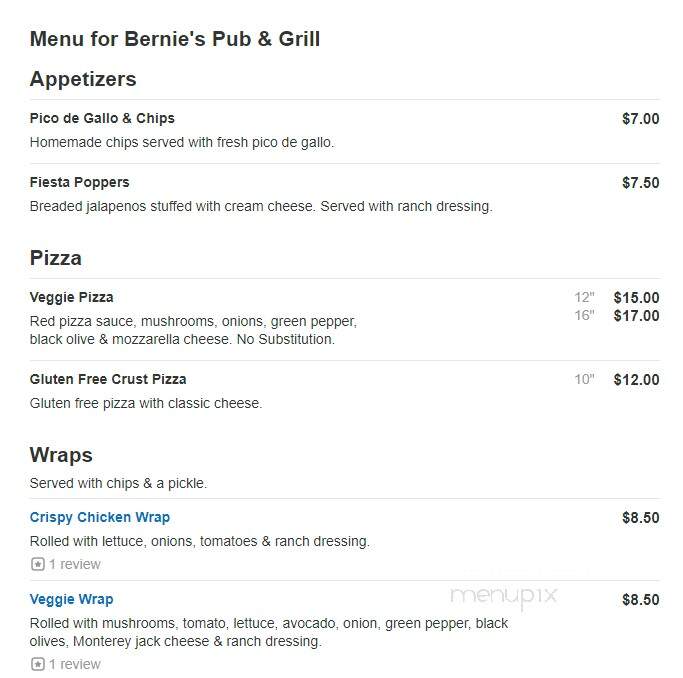 Bernie's Pub & Grill - Elkhorn, WI
