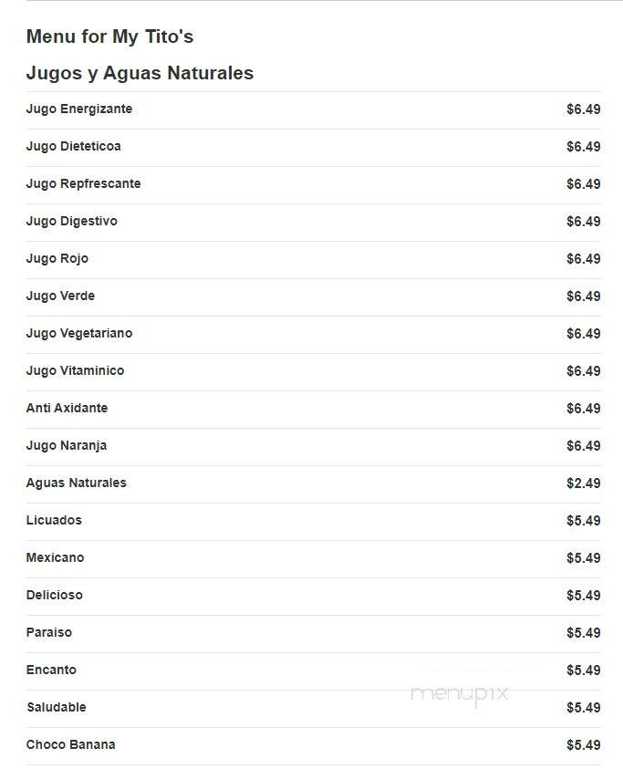 My Tito's Healthy Food - McAllen, TX menu_pic