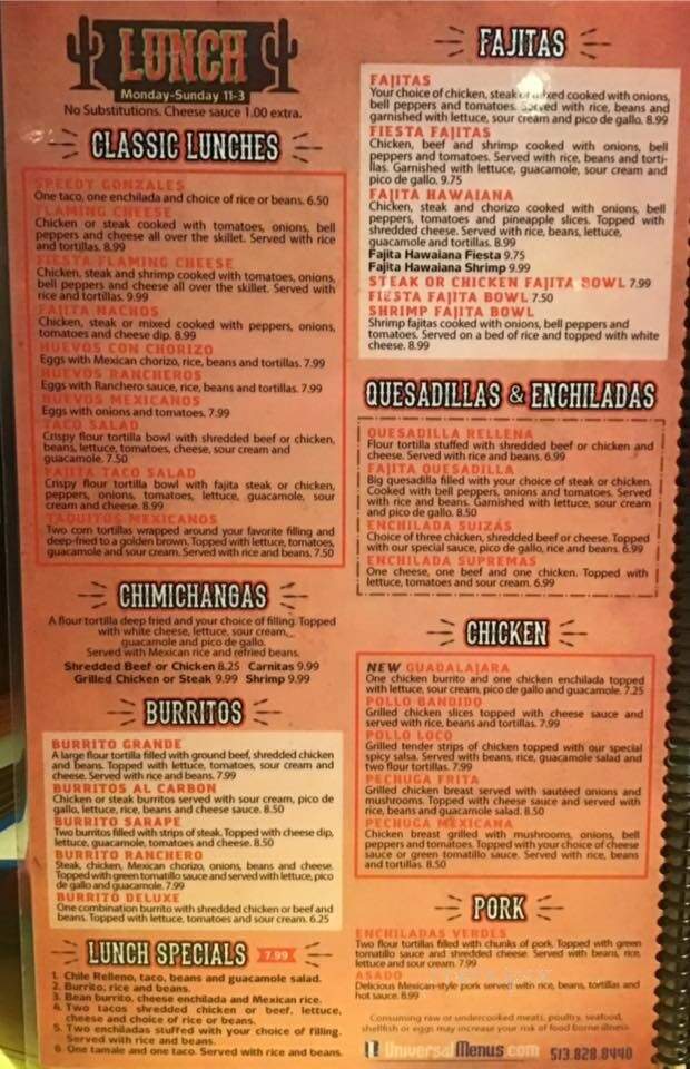 El Rio Grande - Florence, KY menu_pic
