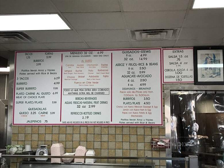Juanito's Taqueria - Fort Worth, TX menu_pic