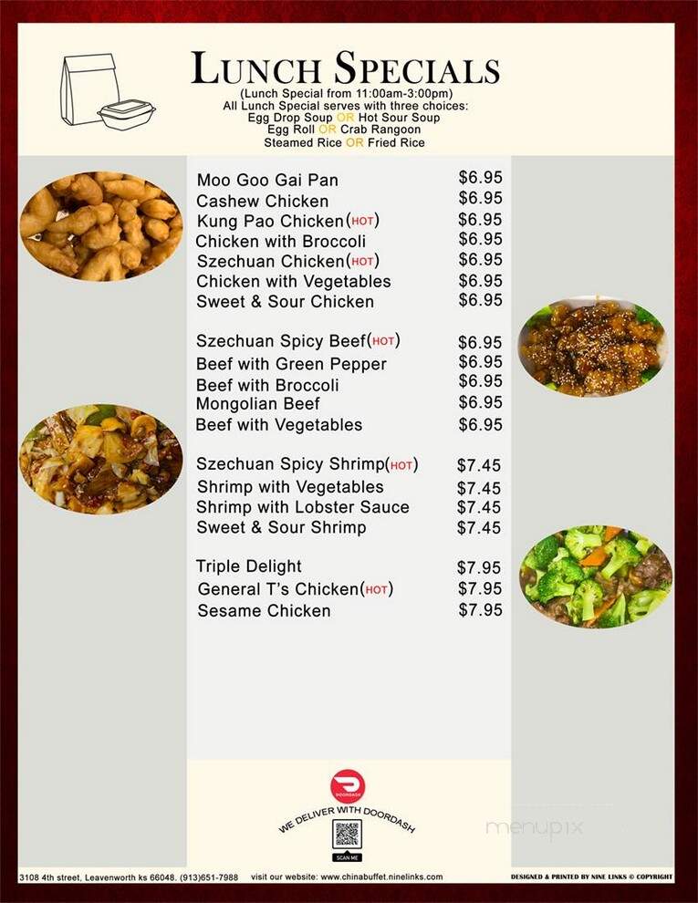China Buffet - Leavenworth, KS menu_pic