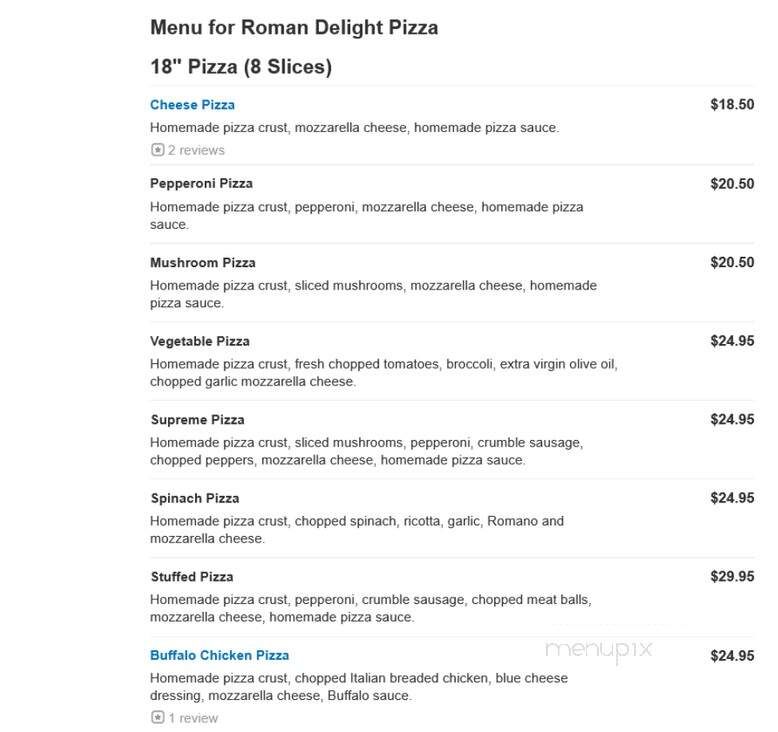 Roman Delight Pizza - Newington, NH