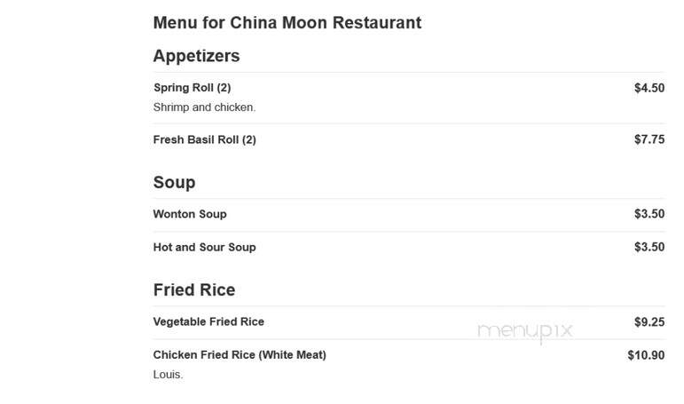China Moon Restaurant - Bensalem, PA