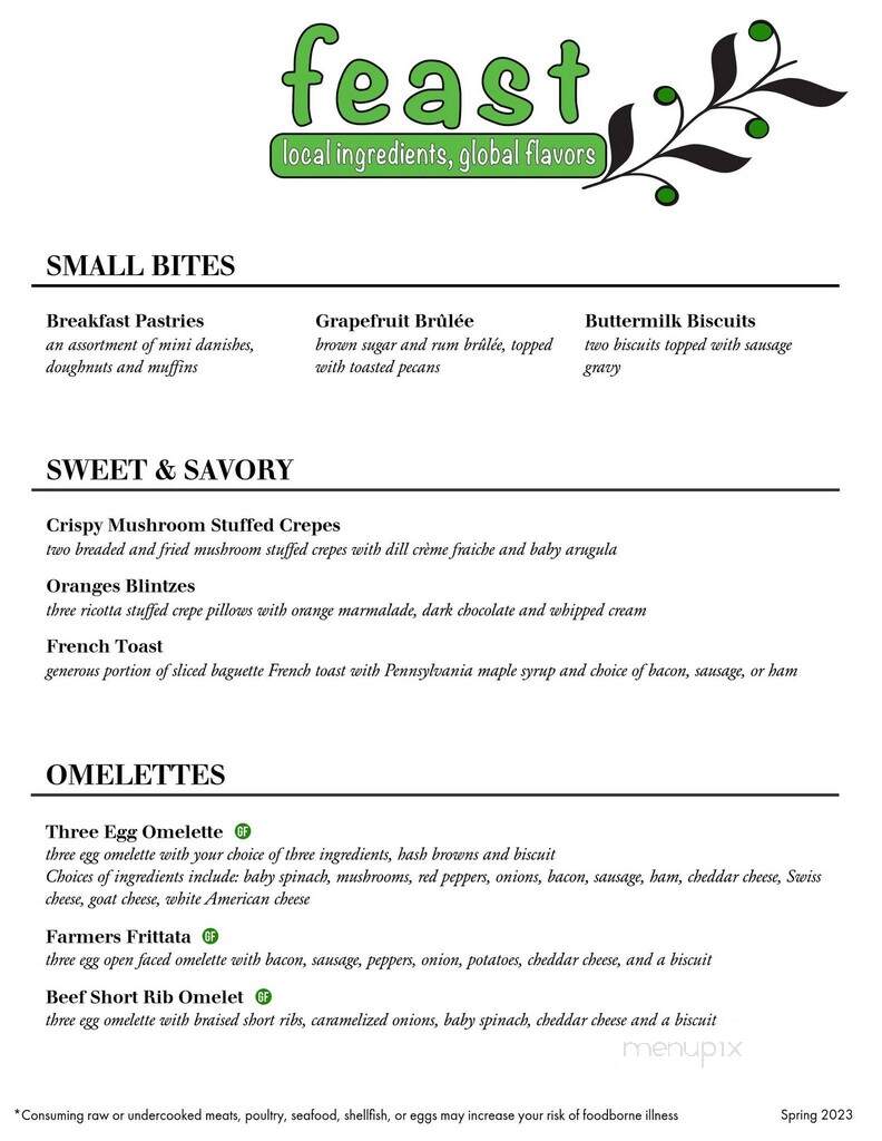Feast - Gibsonia, PA menu_pic