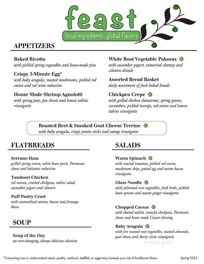 Feast - Gibsonia, PA menu_pic