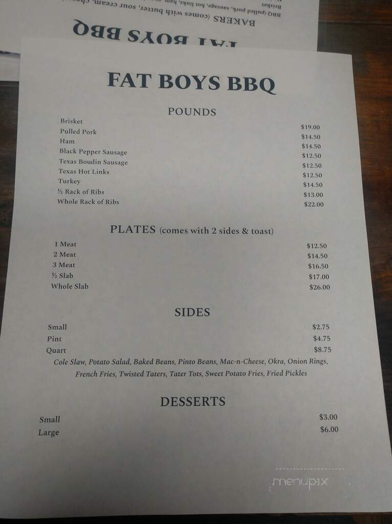Fatboys BBQ - Cooper, TX