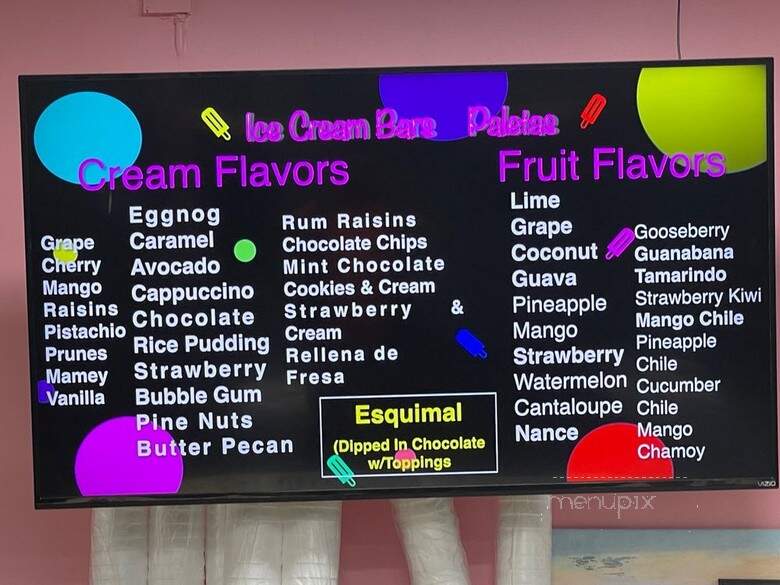 La Michoacana - Memphis, TN menu_pic