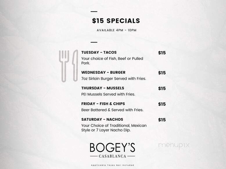 Bogey's Grillhouse - Grimsby, ON
