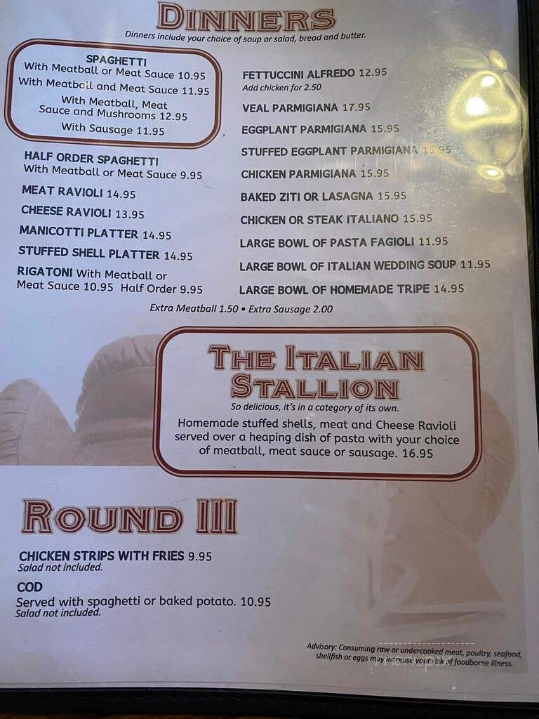 Ringside Restaurant - Erie, PA menu_pic