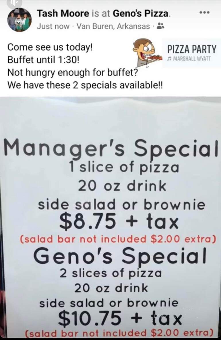 Geno's Pizza - Van Buren, AR