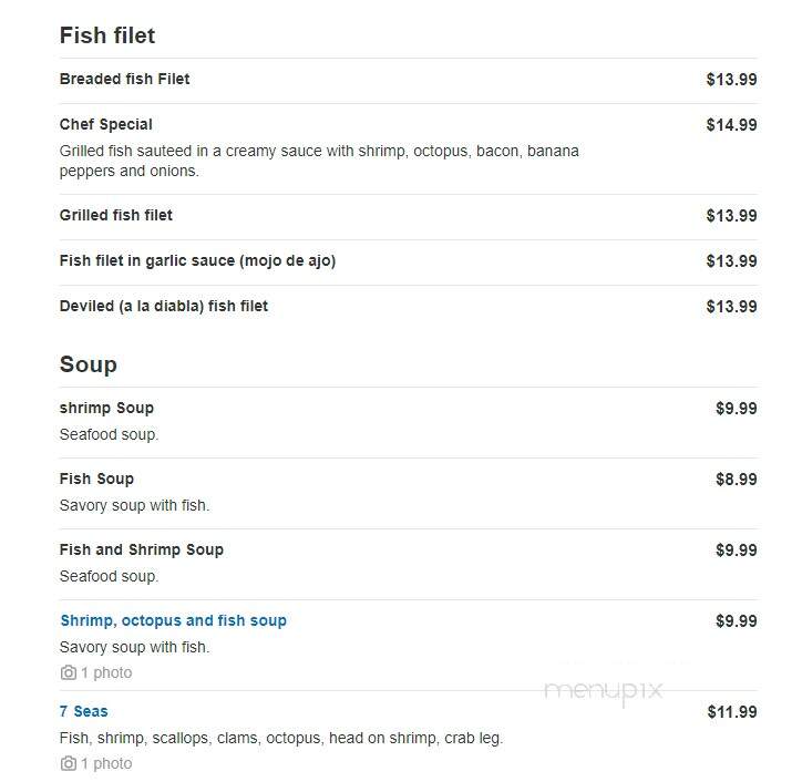 Mariscos Altamar 2 - Colorado Springs, CO menu_pic