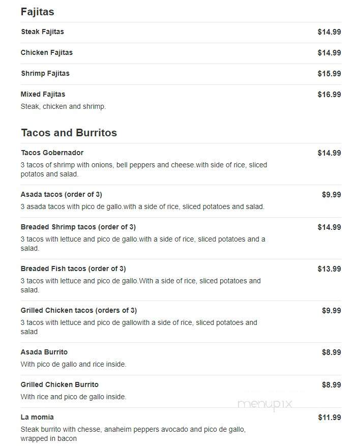 Mariscos Altamar 2 - Colorado Springs, CO menu_pic
