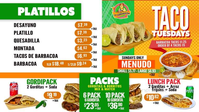 La Gordibuena Doniphan - Canutillo, TX menu_pic