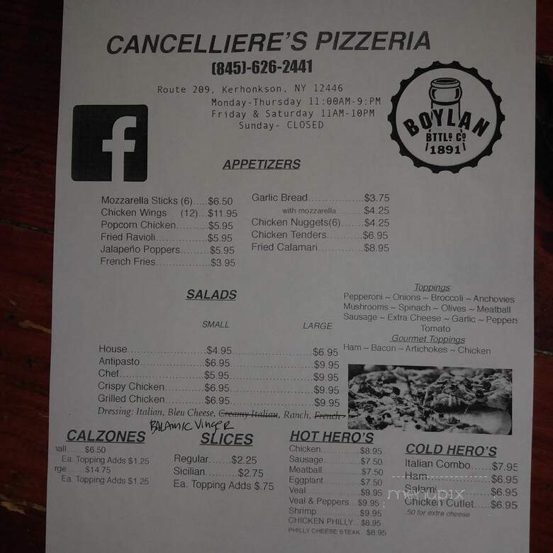 Cancelliere Pizzeria - Kerhonkson, NY