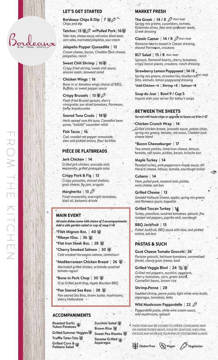 Bordeaux - Lansing, MI menu_pic