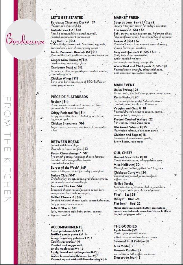 Bordeaux - Lansing, MI menu_pic