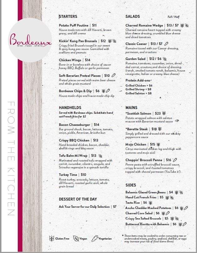 Bordeaux - Lansing, MI menu_pic