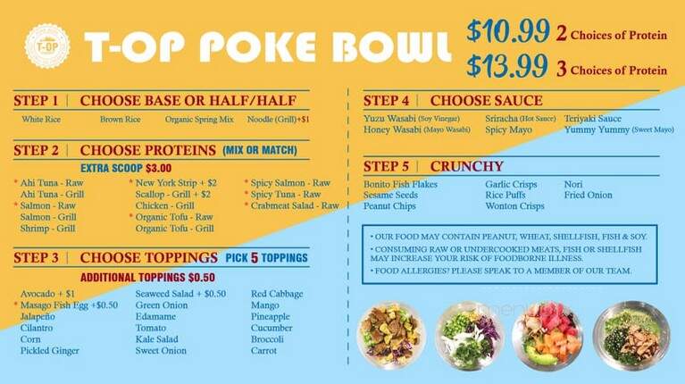 T-op - Franklin, TN menu_pic