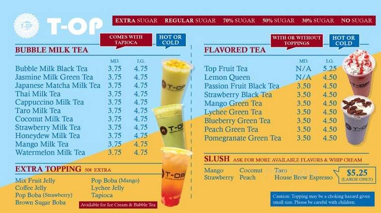 T-op - Franklin, TN menu_pic