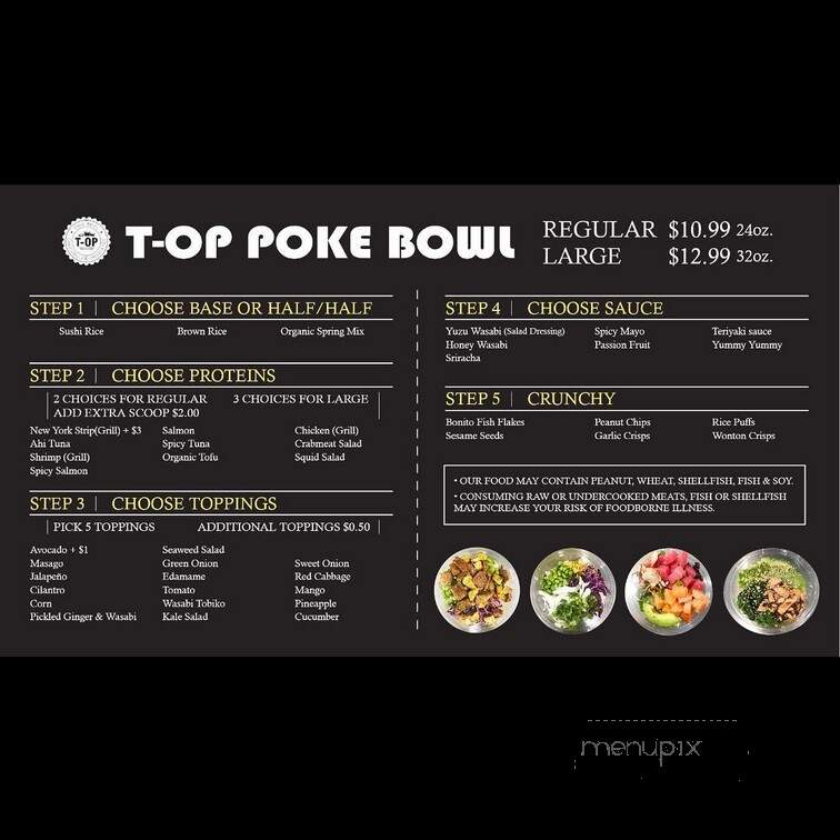 T-op - Franklin, TN menu_pic