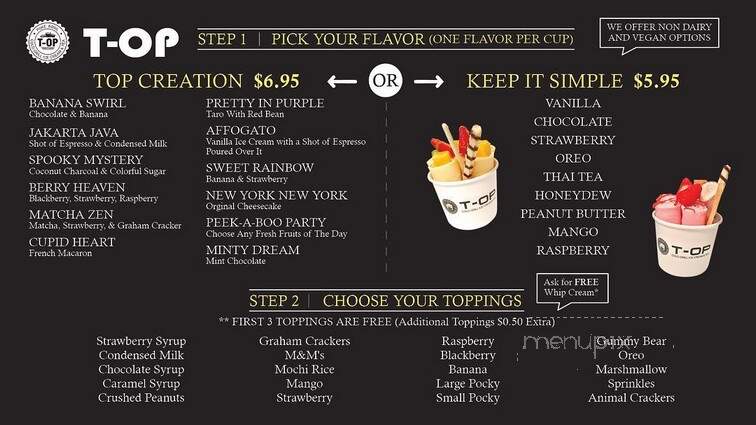 T-op - Franklin, TN menu_pic