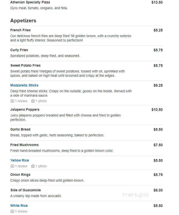 Major League Pizzeria & Spanish Food - Marshfield, MA menu_pic