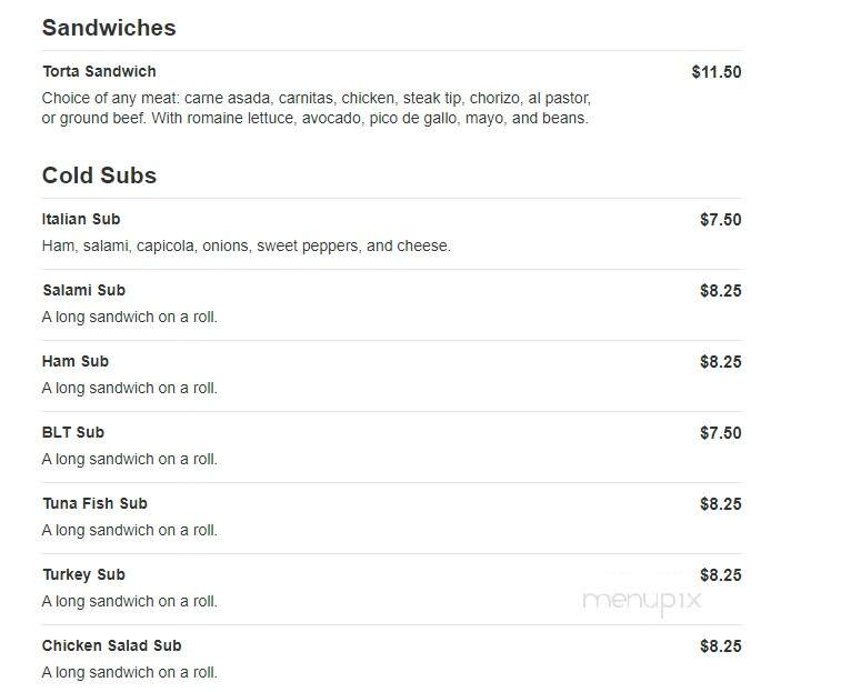 Major League Pizzeria & Spanish Food - Marshfield, MA menu_pic