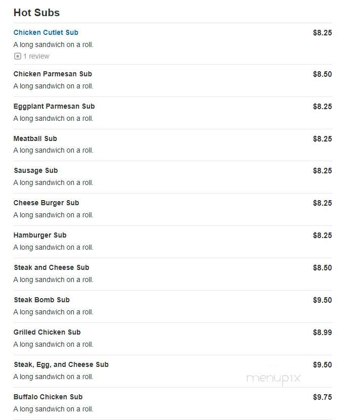 Major League Pizzeria & Spanish Food - Marshfield, MA menu_pic